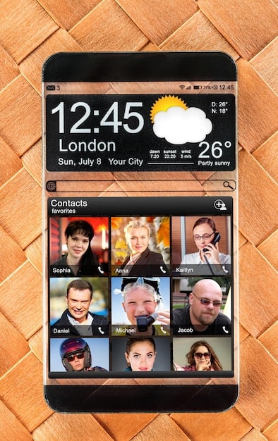 A digital display showing various times of day with corresponding activities related to integrating affirmations, such as 
