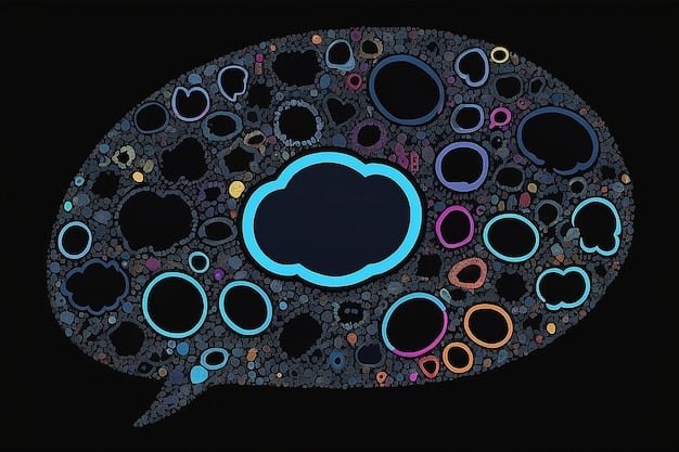 An illustration depicting a brain with multiple overlapping thought bubbles representing work tasks, deadlines, and concerns. Some of the thought bubbles are being gently pushed away by a calm, clear wave, symbolizing stress reduction.