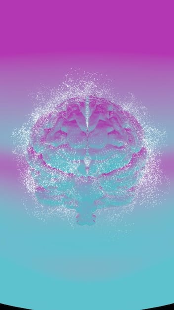 A brain scan visual showing the transition from beta waves to alpha and theta waves during Yoga Nidra meditation.
