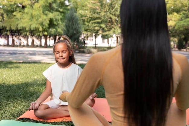 A certified Transcendental Meditation teacher instructing a student in a calm and peaceful setting, demonstrating personalized guidance.