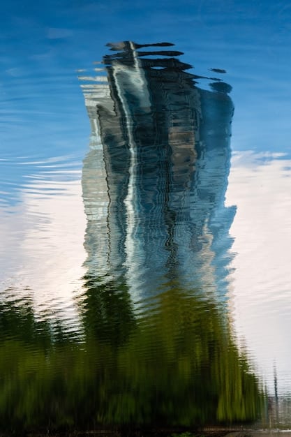 An abstract image representing mental clarity and emotional balance, perhaps a calm body of water reflecting a clear sky.