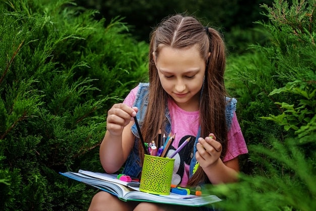 A vibrant image of a Gemini child surrounded by books, art supplies, and other stimulating objects, happily engaging in multiple activities, reflecting their curious and communicative nature.