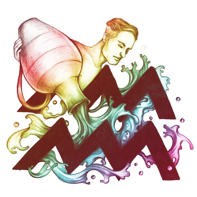 An abstract digital artwork depicting contrasting communication styles associated with different zodiac signs, such as bold text bubbles for air signs and soft, flowing lines for water signs.