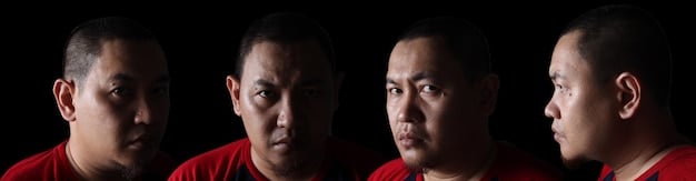 Three separate, smaller images arranged side-by-side. Each image depicts a close-up of a person's face, expressing intense emotion through non-verbal cues: the first shows fierce determination, the second proud confidence, and the third enthusiastic optimism.  The faces should be ethnically diverse and expressive.