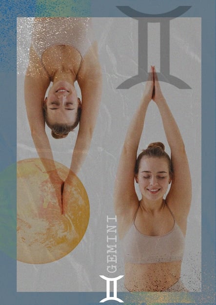 A split image showing the duality of a zodiac sign: on one side, positive, well-lit imagery; on the other, a darker, more mysterious representation symbolizing the shadow aspects. Specific illustrative elements related to a particular sign, such as Aries or Taurus, are incorporated.