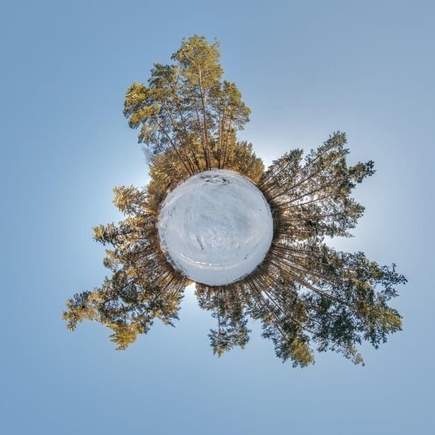 An artistic representation of the Earth's tilt on the winter solstice, showing the northern hemisphere angled away from the sun.