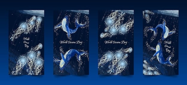 A split image showing Jupiter in Gemini (left side, depicted as sparkling constellations and chat bubbles) and Saturn in Pisces (right side, depicted as a serene ocean with a sturdy lighthouse).