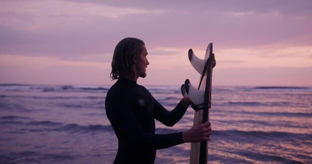A person meditating by the ocean at sunset, bathed in soft, ethereal light, symbolizing a connection to the spiritual realm and the power of intuition during Neptune in Pisces.