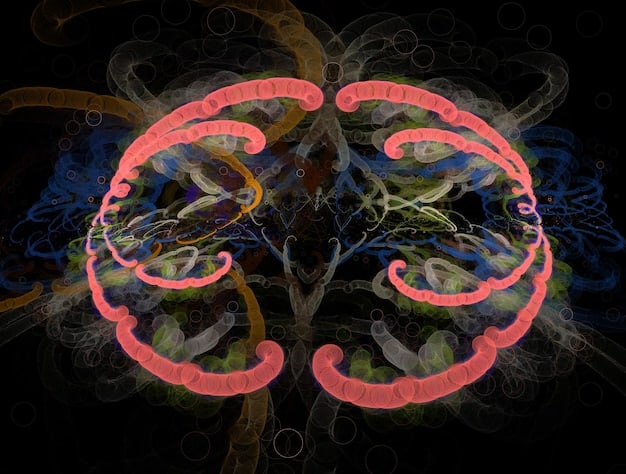 A close-up shot of lungs silhouette with various breathwork pattern visualizations inside, illustrating different techniques. The image is set against a dark blue background to represent calmness.