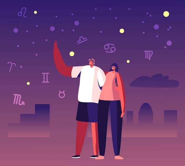 Illustration showcasing different zodiac symbols as diverse characters, each interacting with money in ways typical of their sign's traits, such as a Taurus investing wisely or a Gemini juggling multiple income streams.