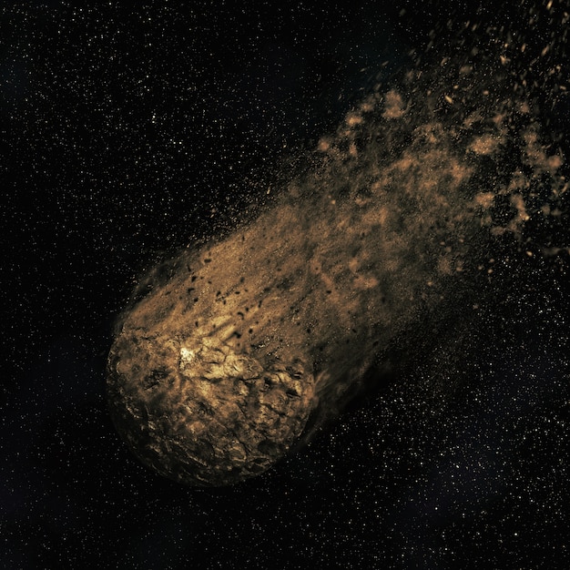 A split image showing the contrasting fates of comets: on one side, a comet with a brilliant, well-defined tail; on the other side, a comet appearing faint and diffuse, almost disappearing against the background stars.