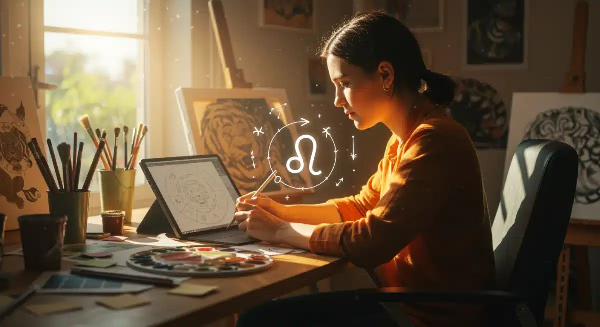 Leo working on a personal creative project in 2025