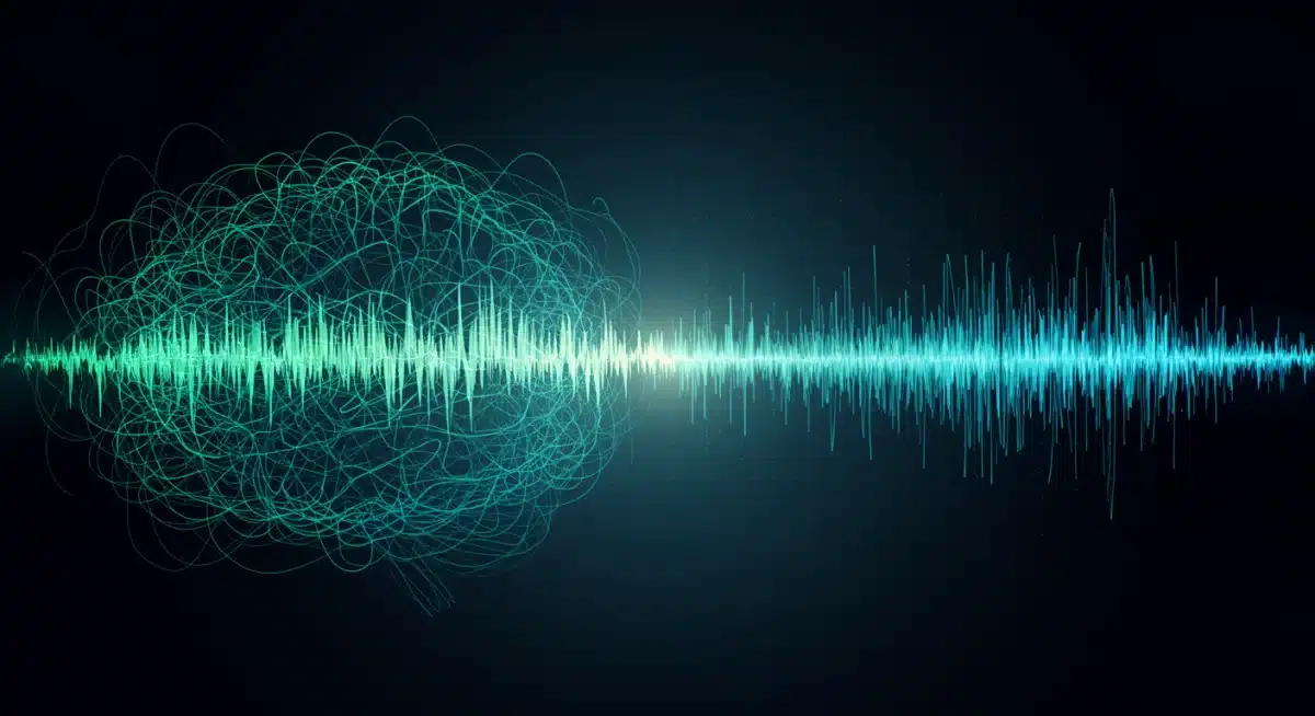 Brain waves during meditation, showing calm and focus