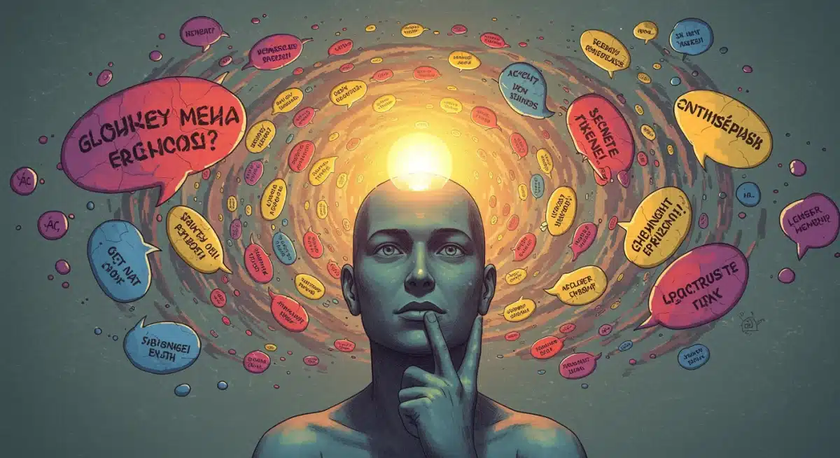 Metaphorical illustration of chaotic 'monkey mind' versus calm, focused mind