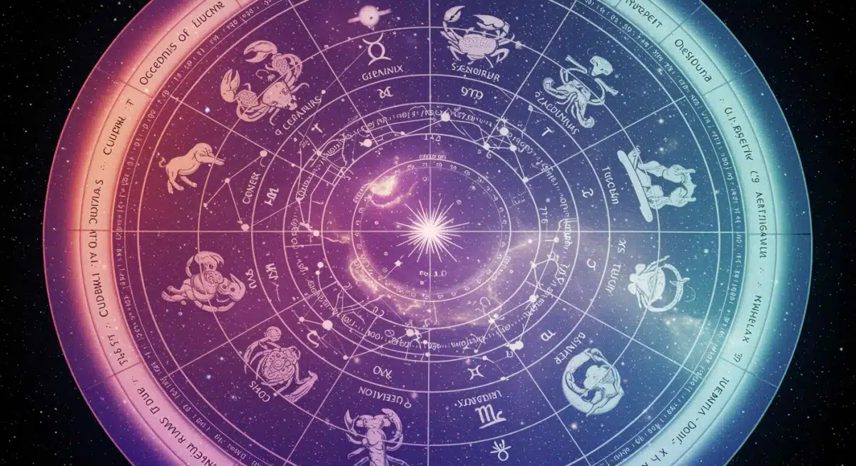Astrological wheel depicting career houses and planetary transits