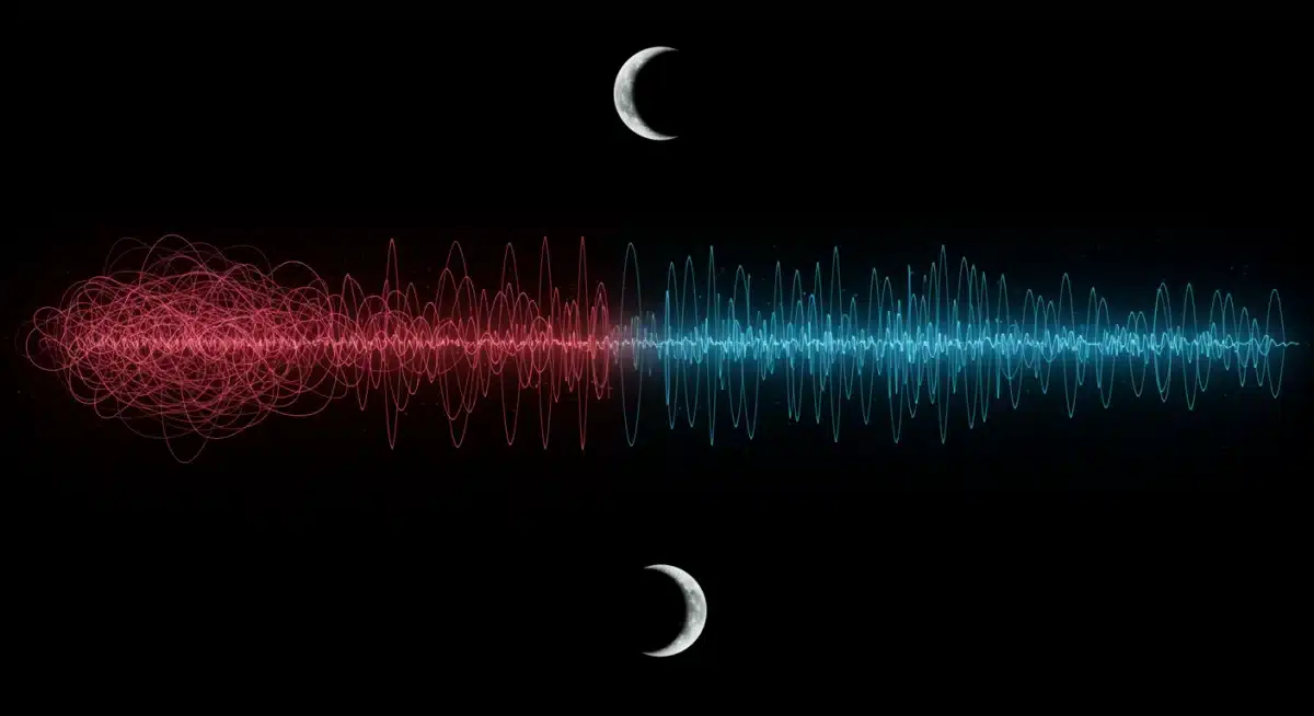 Brain waves calming down through meditation for sleep