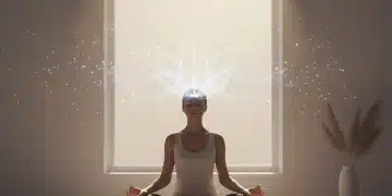 Person meditating peacefully, illustrating daily meditation benefits for brain health.