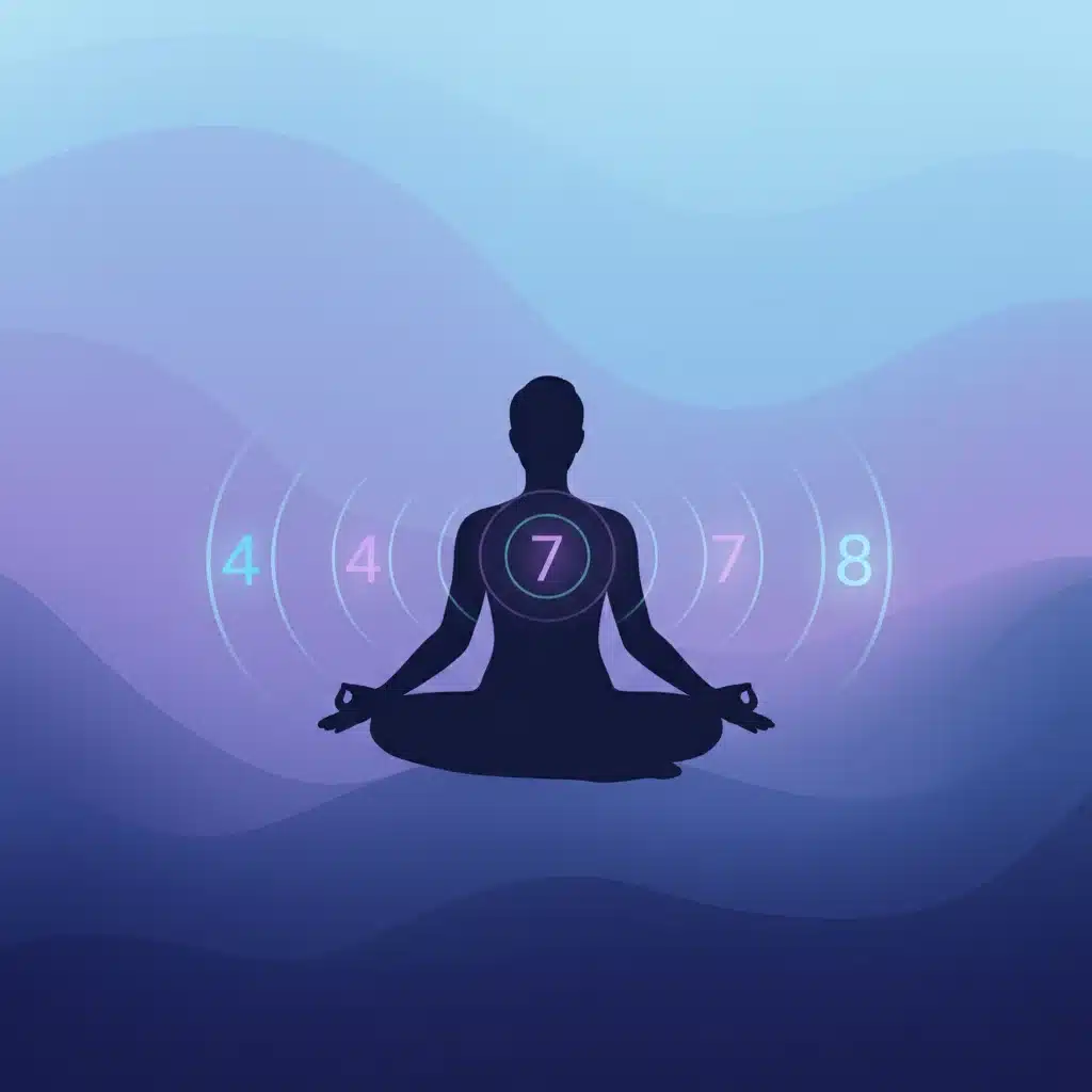 Visual guide for 4-7-8 breathing technique.